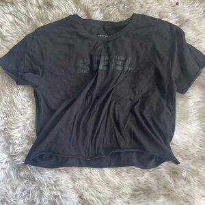 5 for $20 SALE! STEEL cropped workout t shirt with raw edge soft